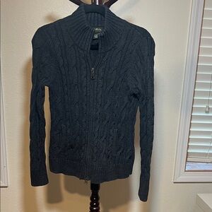 Eddie Bauer Women's Black Cable Knit Cardigan